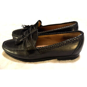 Allen Edmonds MAXFIELD Men's Leather Tassel Loafers 9.5 D Black dress shoes